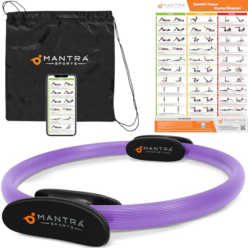 MANTRA SPORTS Pilates Ring Fit Fitness Ring Beckenbodentrainer für Frau & Männer, Beckenboden Trainingsgerät für zuhause, Beinpresse Hüfttrainer Beintrainer Oberschenkeltrainer Sportgeräte zuhause