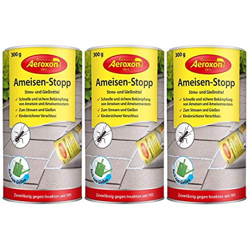 Aeroxon Ameisen Stopp Streu- und Gießmittel 300g, 3er Pack (3X 300g)