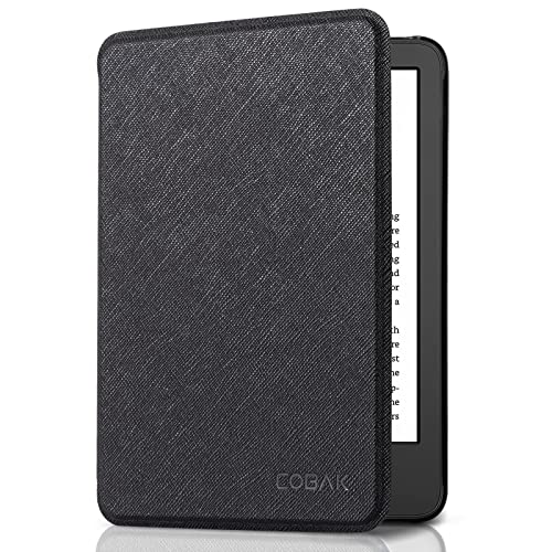 CoBak Kindle Hülle für 6" Neu Kindle 11. Generation, 2022 e-Reader (Modell Nr. C2V2L3), Leichte Schutzhülle mit Auto Schlaf/Wach Funktion Smart Cover, Schwarz