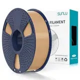 SUNLU PLA+2.0 Filament 1.75mm, Upgrade PLA Plus 3D Drucker Filament, Stärker und robuster, High Speed PLA+ Filament, Maßgenauigkeit +/-0,02mm, 1KG 3D Druck PLA+ Filament, Holzfarbe