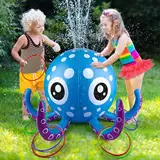 Auney Outdoor Sprinkler Spielzeug für Kinder Wasserspielzeug ab 3 4 5 6 7 8 Jahren Junge und Mädchen, Sprinkler Outdoor Spiele für Kinder und Haustiere Garten Wasser Spielen
