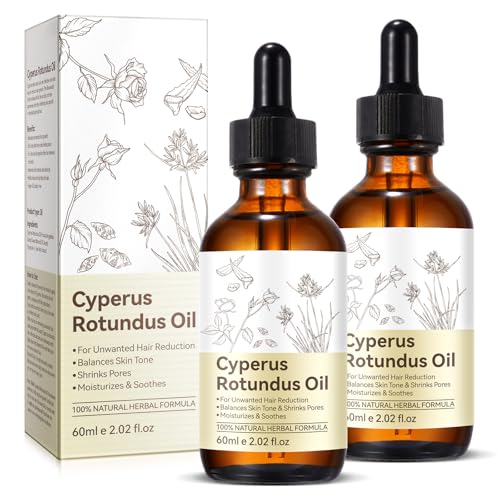 Cyperus Rotundus Oil for Hair Removal, Cyperus Rotundus Öl für die Reduzierung des Haarwuchses am Körper, Natürliches Cyperusöl für Feuchtigkeitsspendende & Glatte Haut (4.04 fl.oz)