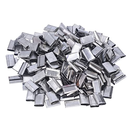 Umreifungsclips, ca. 260 Stück 1 kg Dauerhafte Verpackung Umreifung Dichtungen Eisenblech Gute Abdichtung für 12-16 mm PP Umreifungsband