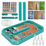Golgner 6 in1 Hockey Brettspiel, Sling Puck Spiel, Brettspiel Hockey, Fast Sling Puck Game, mit Fußball Basketball Hockey Bowling, für Kinder Erwachsene Familie Partyspiele