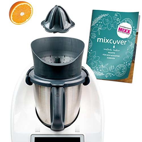 mixcover Saftpresse für Vorwerk Thermomix TM6 Gerät und Vorwerk Thermomix TM5 Gerät mit Ebook Rezeptheft Entsafter Orangenpresse elektrisch Zitruspresse Dampfentsafter Orangenpresse Granatapfelpresse