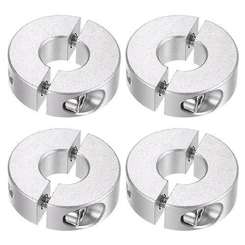 QUARKZMAN 4Stk Doppel Spaltwelle Kragen für 12mm Welle Set Schraube Klemmkragen 30mm AD 10mm Breite für Stopfen Positionshalter Zahnräder Maschine Hilfsmittel Industrie Eloxierung