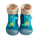 YIzdegg Lauflernschuhe Baby MäDchen, Cartoon Sockenschuhe Antirutschsocken Kleinkind Schuhe MäDchen Gestrickte Kinderschuhe Bodensocken Atmungsaktive Lauflerner Schuhe Komfortabel Krabbelschuhe