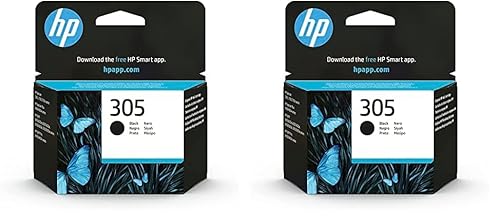 HP 305 (3YM61AE) Original Druckerpatrone Schwarz DeskJet 27xx, 41xx, Envy 60xx, 64xx (Packung mit 2)