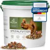 wildtier liebe Eichhörnchenfutter 2kg für Eichhörnchen & Streifenhörnchen I Ganzjahres-Futter Eichhörnchen I Eichhörnchen, Streifenhörnchen Futter