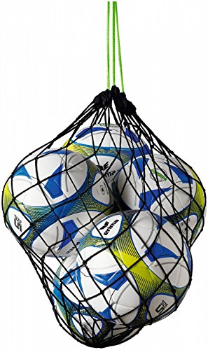 Erima 723002 Ballnetz für 5 Bälle, Einheitsgröße, Schwarz/Green