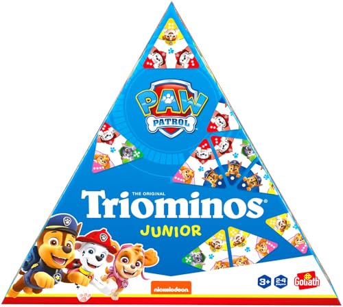 Goliath Triominos Junior Paw Patrol, Brettspiel für Kinder ab 3 Jahren, Gesellschaftsspiele für die Ganze Familie, Paw Patrol Spielzeug mit Chase, Skye and Marshall, Geeignet als Geschenk