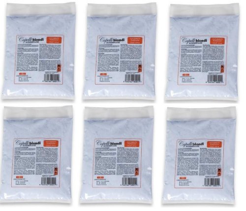 6er Set: Capelli biondi staubfreies Blondierpulver im 500 Gramm Beutel