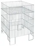 Vitaerc Aktionskorb 55x55x80 cm, faltbar, höhenverstellbar, Metall, Rechteckig, für Aktionen, Verkauf, Präsentation, Lagerung