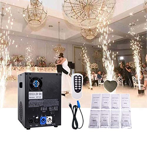 Bar Cold Spark Machine Indoor Feuerwerk Machine TV-Sender Cold Sparkular Machine Indoor Outdoor? Eröffnungsfeier Special Effects Spark Spark Powder 8 Beutel Sparkuler Machine für Hochzeiten