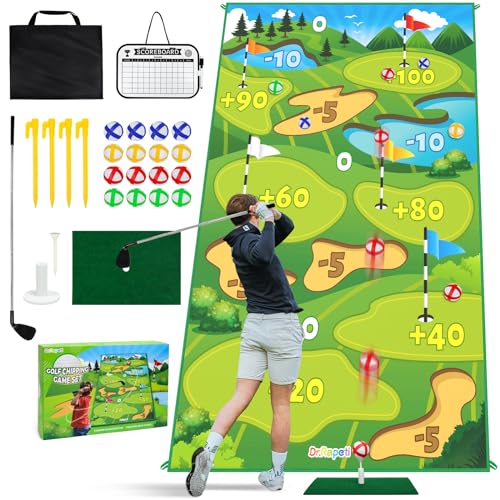 Dr.Rapeti 60 x 40 inch Golf-Spielmatte, Golf Spiel Set, Golfplatz-Putting-Stroke-Matten, Golf-Trainingsmatte, Golf Training Matte Indoor Outdoor für Kinder