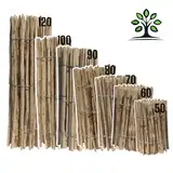 DEIN Staketenzaun - Personalisierter Gartenzaun 50-120cm Höhe | Staketenabstand 4-6cm | Mit Pflock | Holzzaun aus hochwertiger Haselnuss | Made in EU