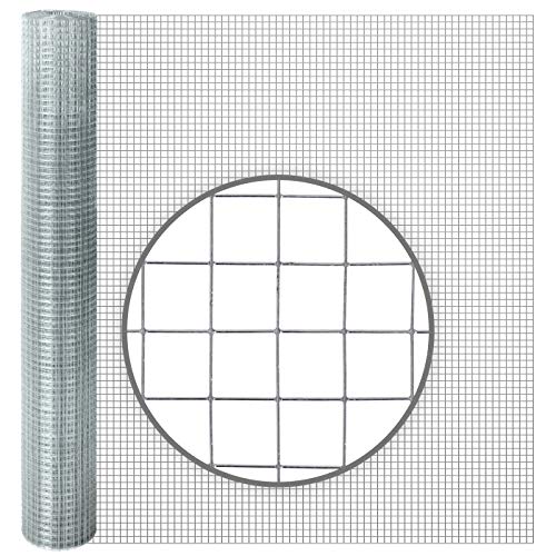 VOSS.farming 10m x 100cm Volierendraht Wühlmausgitter Maschendraht Drahtgeflecht Drahtzaun verzinkt, 12,7x12,7x0,65mm