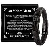 Merclix Valentinstag Geschenke Männer Armband Geschenke für Männer Geburtstag Ich Liebe Dich Geschenke für Männer Jahrestag Geschenk für Ihn Geschenk für Freund Ehemann Mann zu Weihnachten