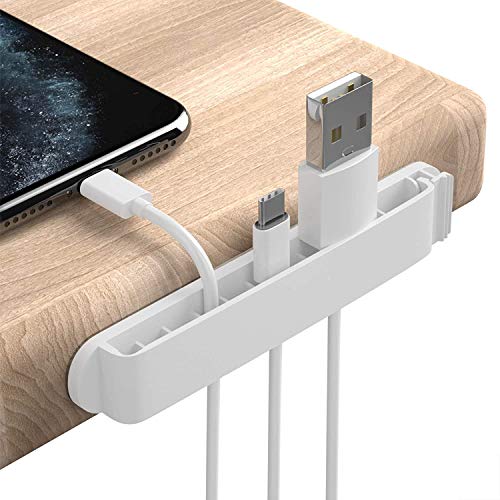 PZOZ 3 Stück Kabelhalter Kabelclips,für Netzkabel, Cable Ladekabel,Schreibtisch Kabelmanagement,Organizer Schreibtisch und die meisten anderen Kabel(Weiß)