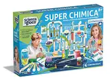 Clementoni Wissenschaft und Spiel Labor – Super Chemie, chemisches Labor, Wissenschaftsexperimente, wissenschaftliches Labor 8 Jahre, Handbuch auf Italienisch, Made in Italy, Mehrfarbig, 36 x 9 x 53