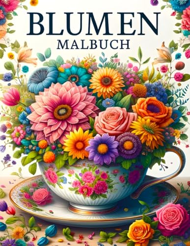 Blumen Malbuch: Ein Malbuch für Erwachsene, das die Schönheit der Blumenwelt nutzt, um Ruhe zu finden und Kreativität zu wecken