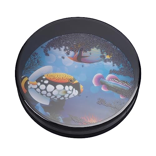 25cm Ozeantrommel Ocean Drum Wellentrommel Percussion Drum Musikinstrument Percussion mit Stahlkugeln Gefüllt 5cm Dicke (Typ 2)