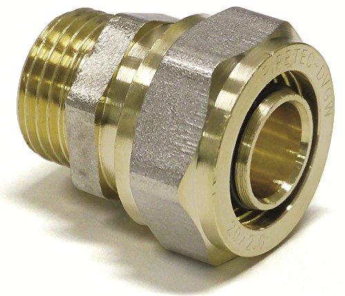 Pipetec Schraubfitting, Schraub-Übergang Außengewinde 20x2 - 1/2", SFUA2004, DVGW Schraubfitting