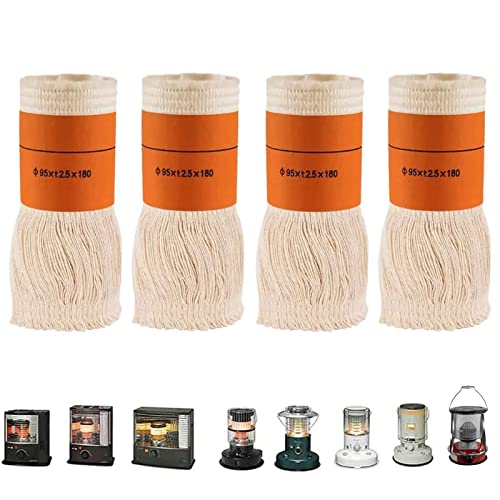 Kerosinofen für den Innenbereich, 4,5 l, 2600 W, 2-in-1 tragbare Kerosinheizung, Heizung ohne Strom im Innenbereich, Campingkocher, für Terrasse, Notstromausfall, Gaswartung (Größe: Docht 4 Stück)