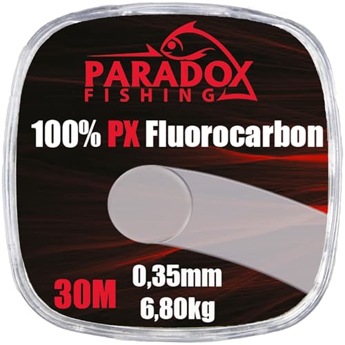 Paradox Fishing 100% PX Fluorocarbon Vorfach 30m 0,35mm - fluorocarbon Schnur- unsichtbar