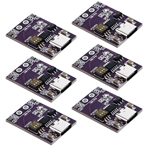 6 Stück QC/PD/AFC Netzteil-Trigger-Modul: Schnellladeauslöser, USB-C, 5 V, 9 V, 12 V, 15 V, 20 V, DC Spoof Scam Fast Charge Trigger Polling Detector USB-PD Notebook Netzteil Wechselboard Modul