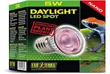 Exo Terra Daylight LED Spot NANO, LED Tageslichtlampe, für den Gebrauch im Exo Terra Reptile Dome Nano, 5W, Fassung E27, Silber, 1 Stück (1er Pack)