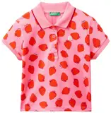 United Colors of Benetton Mädchen Poloshirt M/M 3lryg300q Polohemd, Rosa, 116 cm