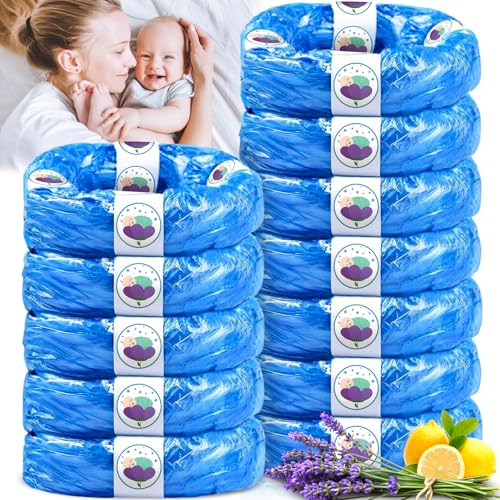 SaiXuan 12er-Pack Windeleimer Nachfüllkassetten, 4,5M Windeleimer Nachfüllfolie, Kompatibel mit Tommee Tippee Twist & Click, Sangenic Tec, Simplee, EVOH-Material, Geruchsdicht & Umweltfreundlich