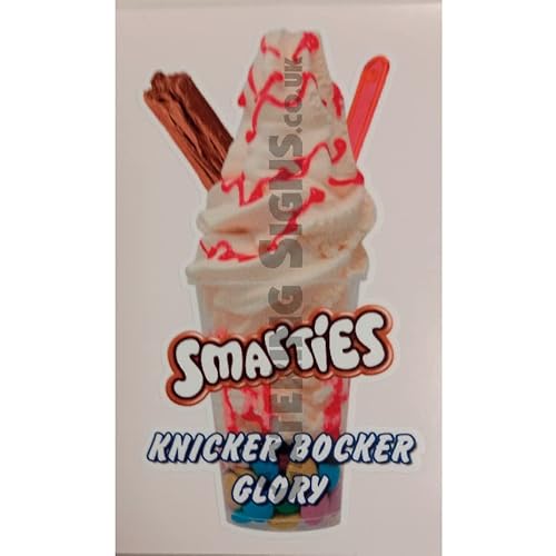 Smarties KBG Whippy Ice Cream Aufkleber – 16 cm hoch, Vinyl-Aufkleber