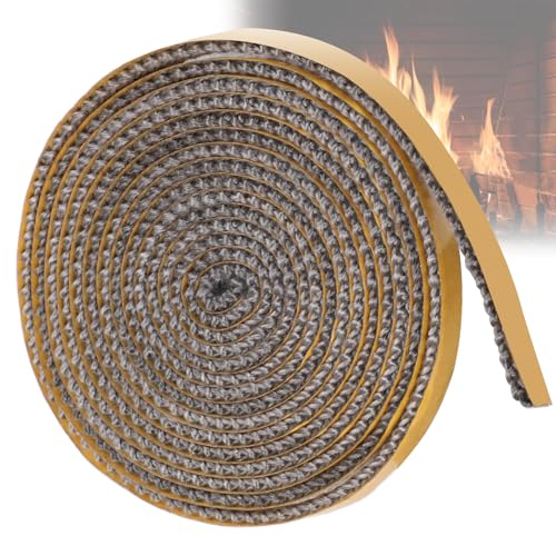 Kamin Dichtband,GeeRic Kamindichtung Ofendichtband Selbstklebend Kamin Ofenrohr,für Kamin, Ofenrohr, Rauchrohr, Kamintür, Smoker, Ofen, Kaminof Dichtung 2mm*15mm*2.5m