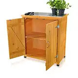 Melko Gartenschrank/Geräteschrank mit 2 Türen 75 cm × 40 cm × 90 cm (B x L x H)