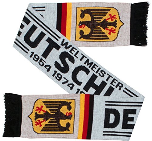 Euroscarves Germany Deutschland Fußball Strickschal Schal Weiß (Matchtrikot)