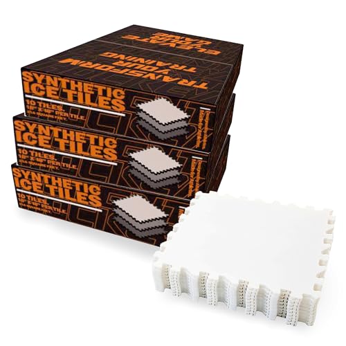 Potent Hockey Synthetic Ice Tile (10er-Pack) – Skatebare Fliesen für Eishockey Training – Realistisches Eisgefühl – Tragbar & einfache Montage – Eishockey Geschenk für Anfänger & Profis