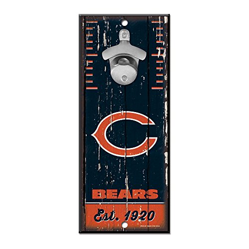 WinCraft Chicago Bears NFL Schild mit Flaschenöffner