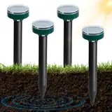 Luthando Solar Maulwurfschreck, Maulwurf Vertreiber Maulwurfsvertreiber Solar-Ultraschall, Maulwurfabwehr Maulwurf Vertreiben, für Gopher, Ratten, Wühlmäuse (4)