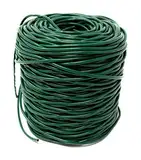 GREEN24 100 Meter Profi Hohlschnur Ø 3mm aus Kunststoff, grün, im praktischen Netz - Elastisches Bindematerial, Bindeschlauch zum Anbinden von Pflanzen