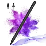 Stylus Pen für Touchscreens Android,Stylus Pencil, Kompatibel Samsung/Huawei/Tablet/Phone,Kapazitiver Stift mit 2 Ersatzspitzen, with Palm Rejection,Schwarz