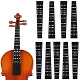 Yuemuop 10 Stück Violine Griffbrett Aufkleber, 4/4 Violine Aufkleber Noten Lernen, Bunt Violine Position Aufkleber für Anfänger Violine Praxis Anfänger Zubehör