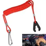 Kill Switch Sicherheitsleine, Motorstoppschalter Seil Lanyard, Sicherheitsstoppschalter, Sicherheitsseil, ausziehbar flexibel für Motorrad, Autobike, Autocycle, All Series Motoboot