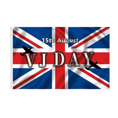 VJ Day Flagge zum 80. Hochzeitstag, Banner, Dekoration, Veteranen-Geschenk, 152 cm, 91 cm