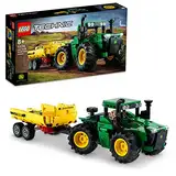 LEGO Technic John Deere 9620R 4WD Tractor, mit kippbarem Anhänger, klassisches Bauernhofspielzeug für Kinder, Jungen und Mädchen ab 8 Jahren, Sammlermodellbausatz 42136