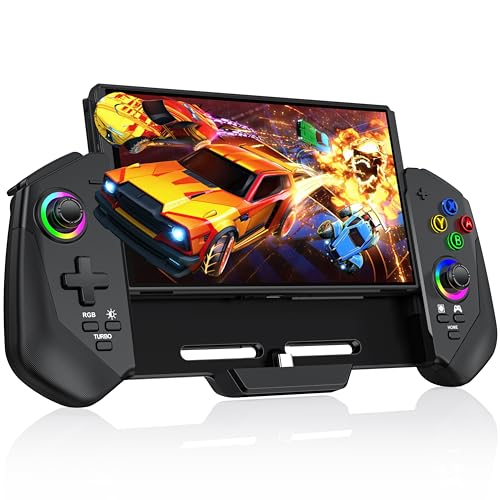 ALEEMTRY Switch Controller für Nintendo, Wireless Switch Pro Controller Handheld Modus mit Hall Effect Sticks/Turbo/Tischständer/6 Achsen Gyro, Großer Griff Controller Switch für Nintendo Switch/OLED