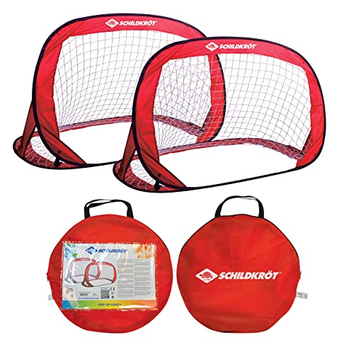 Schildkröt Pop-Up Goals, 2er Set Tore, 120 x 80 x 80cm, selbstaufstellend, transportabel, platzsparend, ideal für Fußball, Hockey, inkl. Heringen und Anleitung, 2 Tore in praktischer Tasche, 970988