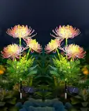 Joysing Gartendeko Solar Gartenleuchte Außen, 2 Stück Solar Blumen für Außen, Blume Solarlampen Wetterfest Solar Blumen Lampe, Solarleuchten Garten Lichter für Garten Terrasse Grab Friedhof