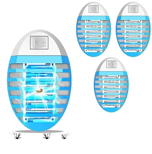 Insektenvernichter Elektrisch, Steckdosen-Insektenvernichter mit UV-Licht, mückenlampe, mückenfalle, für Fliegen, Mücken, Motten, Küche, für Schlafzimmer, Indoor (4 Pack)